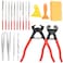 Worldity 19 Pcs Mosaic Tools Kit Heavy Duty Glass Mosaic Cut Nippers and Tile Nippers Professional Stained Glass Cutter Tool for Cutting Glass Mosaic Ceramics