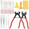 Worldity 19 Pcs Mosaic Tools Kit Heavy Duty Glass Mosaic Cut Nippers and Tile Nippers Professional Stained Glass Cutter Tool for Cutting Glass Mosaic Ceramics