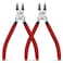 HOUSERAN Wire Cutters 2 PACK 6 inch Wire Cutter Set Side Cutters Flush Cut Pliers Spring Loaded Cutting Pliers with Nonslip Red Handle Wire Cutters Heavy Duty for Jewelry Making Crafts Zip Tie
