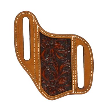 ARIAT Knife Sheath Leather Embossed Floral Brown