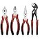 MAXPOWER 4Piece Pliers Set 8 Lineman Diagonal Cutters Needle Nose 10 Water Pump Plier