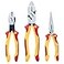 Wiha 32968 3 Piece Insulated Industrial Grip Pliers and Cutters Set Red