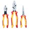 Wiha 32968 3 Piece Insulated Industrial Grip Pliers and Cutters Set Red
