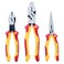 Wiha 32968 3 Piece Insulated Industrial Grip Pliers and Cutters Set Red