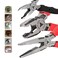 VAMPLIERS 3PC Screw Extractor Pliers Set Made in Japan 8 Linesman 75 Long Nose and 5 Mini Screw Remover Plier High Carbon Steel Stripped Screw Removal Tools