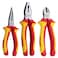 WEDO Insulated Pliers Set 3pcs VED 1000V Electrician pliers Kit Lineman Pliers 8 Long Needle Nose Pliers 6 Diagonal Cutting Pliers 6 CRV AntiSlip Handles