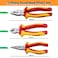 WEDO Insulated Pliers Set 3pcs VED 1000V Electrician pliers Kit Lineman Pliers 8 Long Needle Nose Pliers 6 Diagonal Cutting Pliers 6 CRV AntiSlip Handles