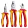 WEDO Insulated Pliers Set 3pcs VED 1000V Electrician pliers Kit Lineman Pliers 8 Long Needle Nose Pliers 6 Diagonal Cutting Pliers 6 CRV AntiSlip Handles