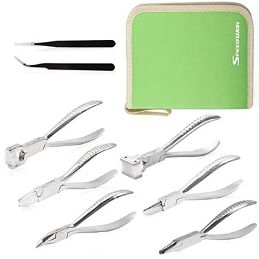 SPEEDWOX Eyeglasses Pliers Set 6 Pieces Including Nose Pad Arm Frame Adjusting Pliers