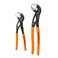 Klein Tools D5052BKIT 2Piece Adjustable Pliers QuickAdjust Klaw Pump Pliers Set 7Inch and 10Inch Compact Design with VJaw and Hardened Teeth for Maximum Torque