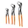 Klein Tools D5053KIT 3Piece Classic Klaw Pump Pliers Set 7Inch 10Inch and 12Inch Pump Pliers Compact Design with VJaw and Hardened Teeth for Maximum Torque