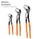 Klein Tools D5053KIT 3Piece Classic Klaw Pump Pliers Set 7Inch 10Inch and 12Inch Pump Pliers Compact Design with VJaw and Hardened Teeth for Maximum Torque