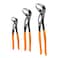Klein Tools D5053KIT 3Piece Classic Klaw Pump Pliers Set 7Inch 10Inch and 12Inch Pump Pliers Compact Design with VJaw and Hardened Teeth for Maximum Torque