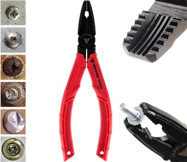 VAMPLIERS BRUTE 625 Stripped Screw Extractor Pliers Made in Japan Black Oxide Finish Multipurpose Screw Removal Tool for DamagedStuck Screws Fasteners