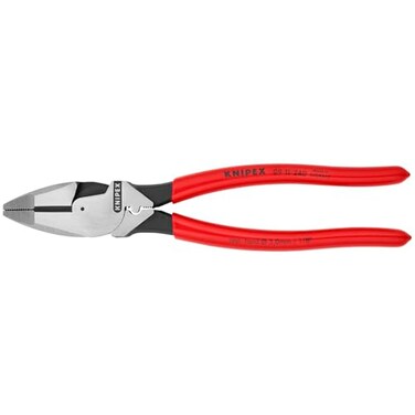 KNIPEX 09 11 240 SBA High Leverage Lineman Pliers New England with Tape Puller and Crimper