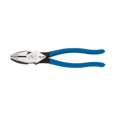Klein Tools D20009NECR Linemans Pliers with Crimping Made in USA HighLeverage Streamline Design with Induction Hardened Knives and Knurled Jaws