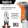Klein Tools 2139NEEINS Slim Handle Insulated Side Cutter Pliers Made in USA Streamline New England Nose with Knurled Jaws 9Inch