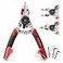 Alltrade Powerbuilt Snap Ring Pliers with Combination Internal External Switch Reversible Remove and Install Spring Loaded Tips Included Red 941336