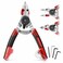 Alltrade Powerbuilt Snap Ring Pliers with Combination Internal External Switch Reversible Remove and Install Spring Loaded Tips Included Red 941336