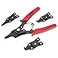Performance Tool W1159 5Piece Interchangeable Jaw Snap Ring Plier Set Straight 45 degree 90 Degree