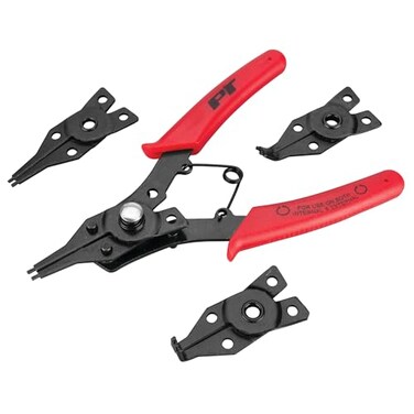 Performance Tool W1159 5Piece Interchangeable Jaw Snap Ring Plier Set Straight 45 degree 90 Degree