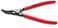 KNIPEX Angled Retaining Ring Pliers for Retaining Rings on Shafts