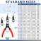 Glarks 261Pcs Snap Ring Pliers and Snap Ring Set A Snap Ring Pliers with 4 Interchangeable Jaws and 260Pcs Internal External CirClips Assortment Kit for Axles Shafts and Other Moving Parts