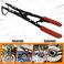 Guweta 38700 Spindle Snap Ring Pliers External 10 Large Snap Ring Pliers Heavy Duty Circlip Pliers Car Repair Tools Kit for for Ford SD Uninstall Remove Tools with Ratchet Locking 2026 Upgraded Red