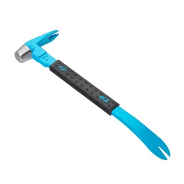 OX Tools 12 Cats Paw Nail Puller Tool with Unique Hammer Head Pry Bar Cats Paw with Rubber Grip Polished Beveled Claws Forged Steel Design Saca Clavos De Carpintero