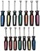 Pittsburgh 14 Piece SAE and Metric Professional Automotive Nut Driver Set Color Coded Nonslip TPR Hand Grips and 3inch Hollow Shaft