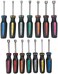 Pittsburgh 14 Piece SAE and Metric Professional Automotive Nut Driver Set Color Coded Nonslip TPR Hand Grips and 3inch Hollow Shaft