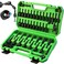 SWANLAKE GARDEN TOOLS 55Piece Magnetic Nut Driver Set Metric SAE 14 Hex Shank Impact Socket Adapters Snappy Driver Bits Drill Bit Extension 14PCS Screwdriver Bit Set