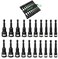 SWANLAKE GARDEN TOOLS Magnetic Nut Driver Set 20Piece Metric SAE 14 Hex Shank Drill Socket Set Impact Driver Bit Sets Magnetic Bit Holder with Aluminum Alloy Snap Clip 65mm Long Hex Bits Quick Change