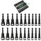 SWANLAKE GARDEN TOOLS Magnetic Nut Driver Set 20Piece Metric SAE 14 Hex Shank Drill Socket Set Impact Driver Bit Sets Magnetic Bit Holder with Aluminum Alloy Snap Clip 65mm Long Hex Bits Quick Change