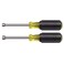 Klein Tools 630M Tool Set Made in USA Magnetic Nut Driver Set with Nut Driver Sizes 14 and 516Inch 3Inch Hollow Shaft Cushion Grips 2Piece