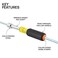 Klein Tools 65456 HollowShaft Nut Driver Set HeavyDuty ColorCoded Hex Sizes 14 to 916Inch CushionGrip Handles 6Piece