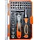 TOOLMAK Ratcheting Screwdriver Set Screwdriver 42 in 1 Ratchet Wrench Set With Rotatable Ratchet Handles Storage Case Household Repair Tool Kits for Bike