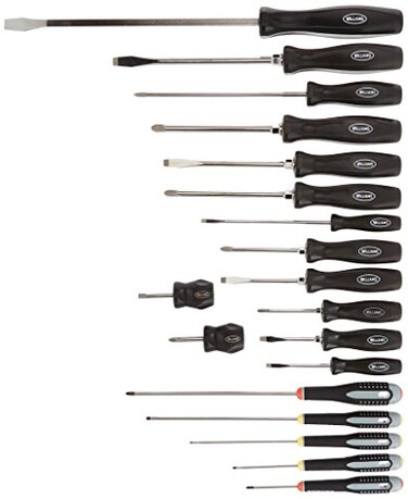 Williams JHW100P19MD 19 Piece Endurogrip and Supertorque Premium Mixed Screwdriver Set