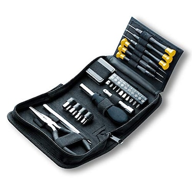 Allied Mini Tool Set 25 pc Tool Kit Precision Screwdriver Set Long Reach Tweezers Needle Nose Pliers Sockets with Driver Handle and Interchangeable Bits