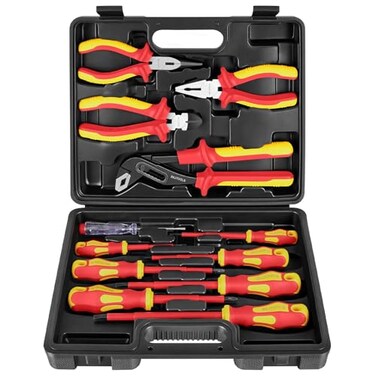 BILITOOLS Insulated Screwdriver Pliers Set 1000V Electrical Tools for Electrician Magnetic Phillips Slotted Pozidriv Tips