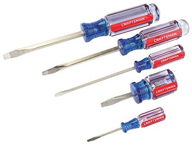CRAFTSMAN Screwdriver Set SlottedFlat Head 5Piece CMHT65032