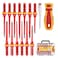 HURRICANE 1000V Insulated Screwdriver Set 15 Piecse Professional Insulated Electrician Screwdriver Set CRV Magnetic Tips SquareRobertson Phillips Slotted Pozi Torx Insulated Electrician Tool Kit