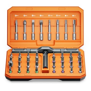 AMIR 42 in 1 Magnetic Screwdriver Set Ratchet Screwdriver Set with Multi Bit DIY Repair Tool Kit with Versatile T Handle for Furniture Computer Bicycle Electronic Repair