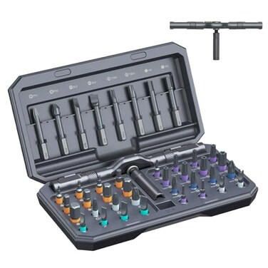 ORIA 42 in 1 Magnetic Screwdriver Set Multi Bit Ratchet Screwdriver Set With T Handle Portable DIY Repair Tool Kit for Electronic Repair Furniture Bicycle Computer