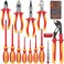 KARRYTON 14PC 1000V Insulated Electrician Tool SetVDE Electrical Tools Kit with Pliers Screwdrivers Voltage TesterwAllinOne Bag Ideal for Home and Industrial Electrical Repair