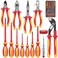 KARRYTON 14PC 1000V Insulated Electrician Tool SetVDE Electrical Tools Kit with Pliers Screwdrivers Voltage TesterwAllinOne Bag Ideal for Home and Industrial Electrical Repair