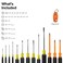 Klein Tools 85814 14Piece Screwdriver Set 4 Precision 5 Standard Drivers with ColorCoded Handles 3 Insulated Screwdrivers 1 Demolition Driver and Magnetizer