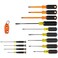 Klein Tools 85814 14Piece Screwdriver Set 4 Precision 5 Standard Drivers with ColorCoded Handles 3 Insulated Screwdrivers 1 Demolition Driver and Magnetizer