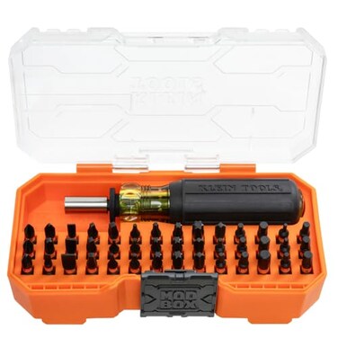 Klein Tools 33803 ProFlex 42Bit Impact Driver Bit Set with Modular Case S2 Steel Magnetic Adjustable Screwdriver