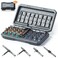 Faireach 42 in 1 Magnetic Screwdriver Set DIY Ratchet Screwdriver Set Multi Bit Magnetic Drive Set with Detachable Ratchet Handle Portable Compact Repair Tool Kit for Furniture Computer Bicycle